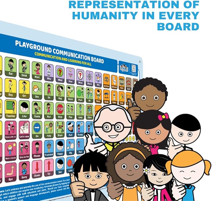 Outdoor Rated Plastic School Playground Communication Board - Weather-Proof Inclusive Communication Aid for Autism & Inclusive Play