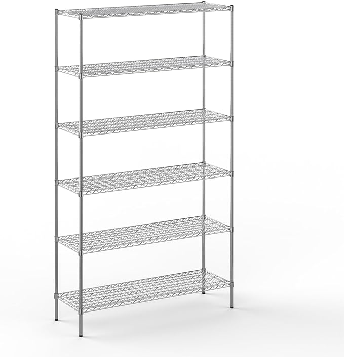 Regal Altair 18" Deep x 54" Wide x 96" Height Wire Shelving Kit | 6-Tier | NSF Commercial Storage Rack Unit