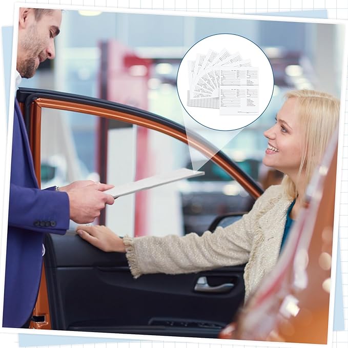 120 Pcs 9 x 12 In Vehicle Dealer Jackets for Car Sales 32lb Colored Printed Deal Envelopes Dealership Supplies File Jackets Automotive Folders for Car Dealerships (White)
