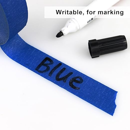DOAY 3 Pack Blue Painters Tape - Masking Tape 1 Inch Wide - Multi-Surface, Smart Adhesion, Indoor & Outdoor - 300FT Total - Paint Tape for DIY, Labeling, Art, Car, General Purpose (#3910)