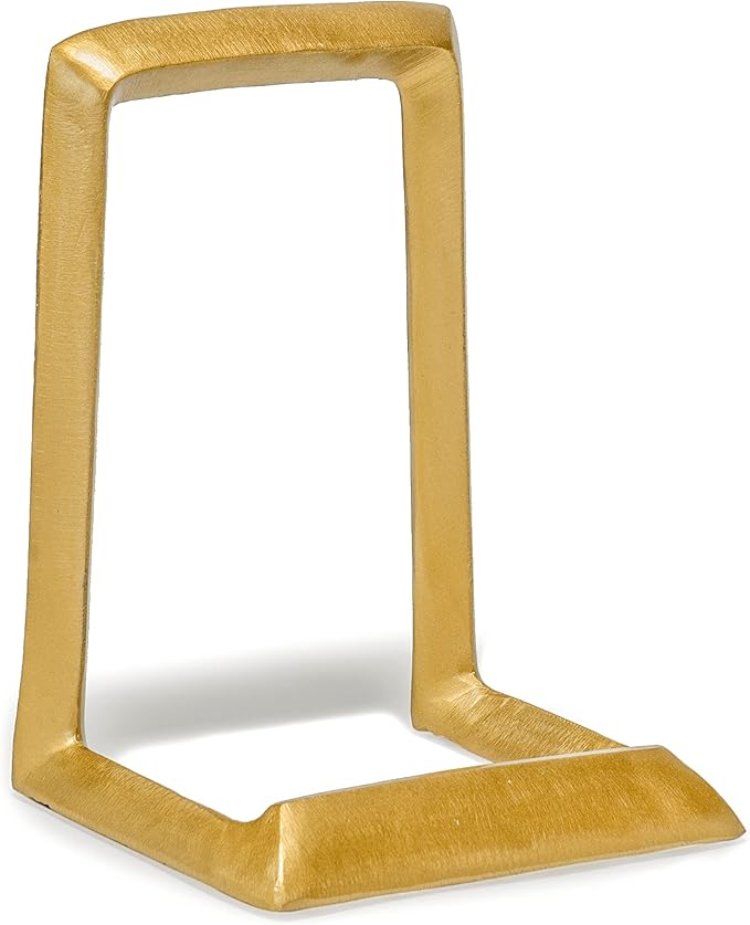 Red Co. 8” Decorative Metal Display Plate Stand and Art Holder Easel in Distressed Gold Finish