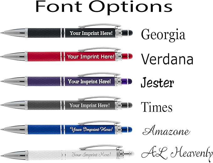 ExpressDesigns™ - Personalized Pens Gift Set - 2 Pack of Soft Touch Metal Pens w/gift box - Luxury Ballpoint Pen Custom Engraved with Name or Message (Black - Blue)