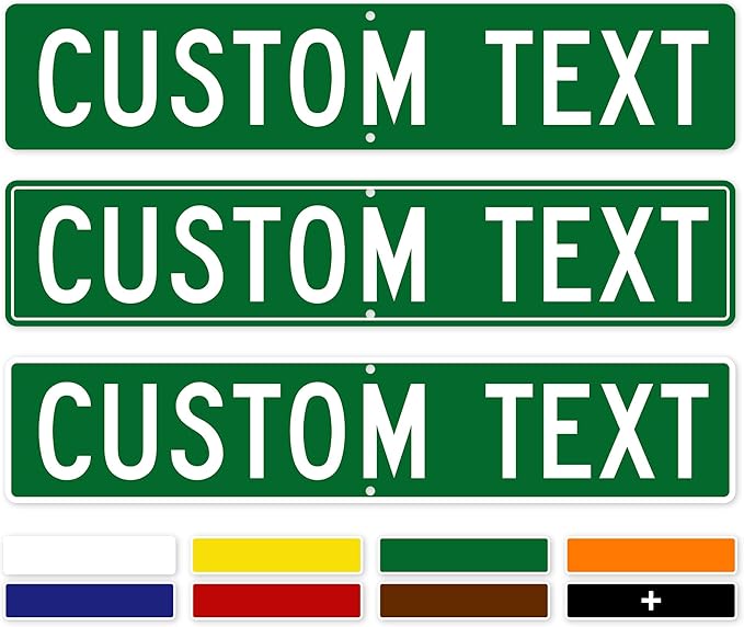 Custom Street Sign, Road & Address Sign, 8 Colors, Reflective Option, Mounting Options, 6x30 Inch, Thick Rust-Free AlumaBond, USA Made by My Sign Center, (Classic)…