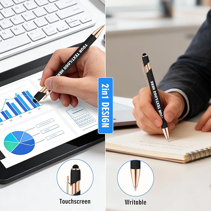 ENOMY Personalized Notebook Set with 10 PC Pens Lined A5 Custom Journal for Writing Men Women Custom Notebook Ideal Friend Girlfriend Gift, Deep Blue