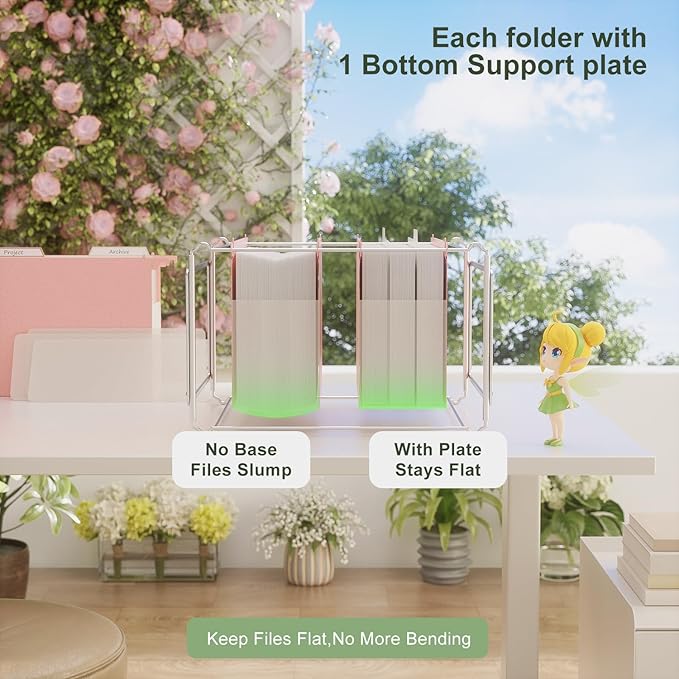 EcoStash Extra Capacity Hanging File Folders, 4.72" Reinforced Wheat Straw Expanding Hanging Folder Letter Size, Large Capacity for Filing Cabinet,-Strawberry Pink-3 Packs
