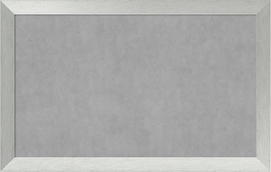Amanti Art Silver Framed Magnetic Board 28x44 Large Vision Board for use with Magnets, 100% Metal Sheet to Display Items as Office Decor or for Home Organization in mudroom, Kitchen or Kids Room