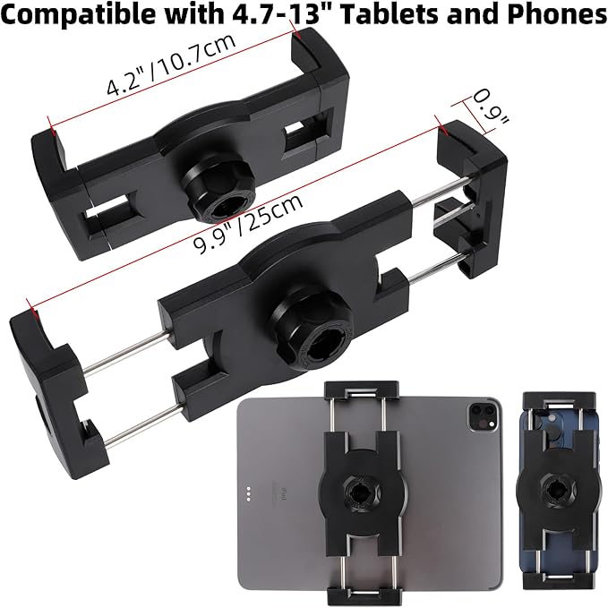 ZUZUXI iPad Desk Mount, Adjustable Foldable Tablet Aluminum Arm, 360° Rotation, Tablet Stand Holder for Bed, Fits 4.7"-15" iPad Pro/Air/Mini, Phones, Galaxy Tab, Portable Monitor