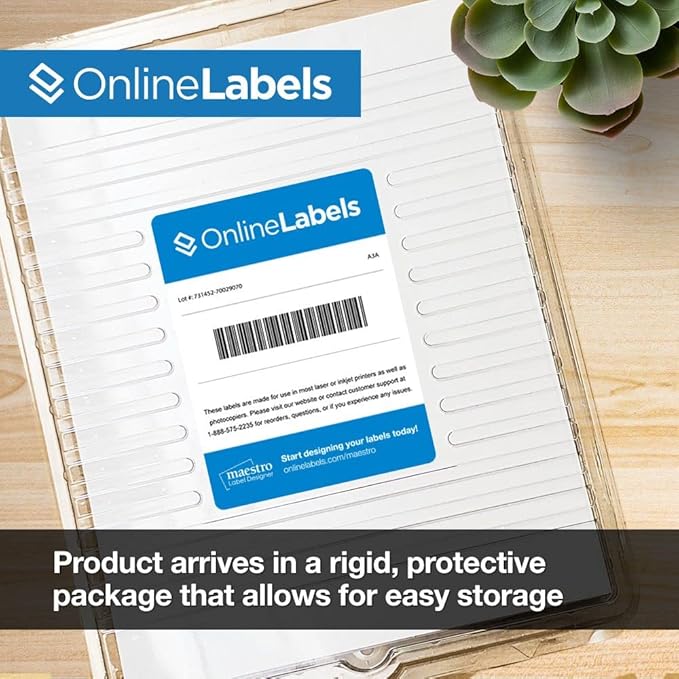 4 x 2 Rectangle Mailing Labels - Permanent, White Matte - Address, Shipping, Gift - Pack of 10,000-1,000 Sheets - Inkjet/Laser Printers - Online Labels