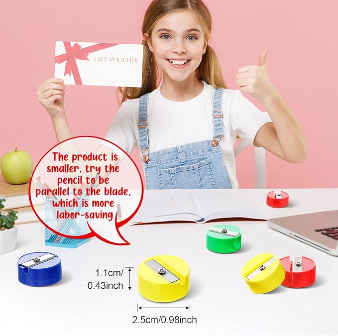 Fainne 800 Pcs Pencil Sharpeners Bulk for Kids Colorful Manual Pencil Sharpeners Compact Portable Handheld Crayon Back to School Supplies for Kids Students Home Office Classroom Prizes (Multicolor)