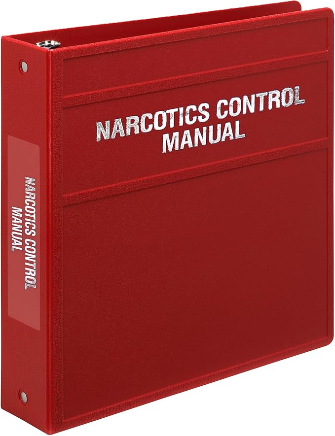 Carstens 2-Inch Heavy Duty Round Ring Binder for Narcotics Control Documents – Side Opening, Brick Red, Case of 16, Durable Plastic, No Pockets, Holds 300 Sheets, Made in USA (1770-3RCS)