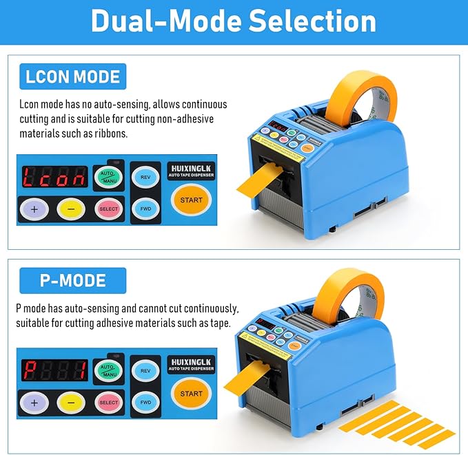 Automatic Tape Dispenser,Ribbon Cutting Machine,6-60mm Width, 5-999mm Length, Ideal for Shipping, Schools, Restaurants, Business & Home
