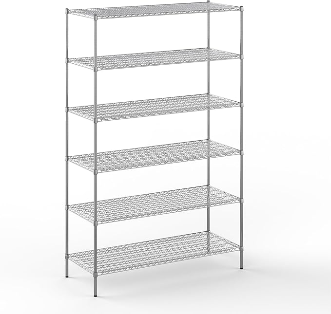 Regal Altair 24" Deep x 60" Wide x 96" Height Wire Shelving Kit | 6-Tier | NSF Commercial Storage Rack Unit