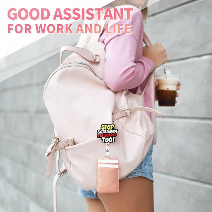 Aoryalps Retractable Badge Reel Holder Retractable with ID Clip for Nurse Nursing Name Tag Card Nursing Student Teacher Doctor Medical Assistant Work Office Clip-Gifts for Nurse
