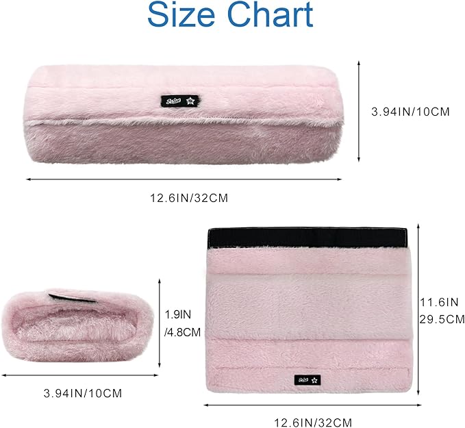 SPRING SEAON Wheelchair Armrest Covers 2 Pack Soft Memory Foam Wheelchair armrest Pads Wicking Washable for Office Transport Chair (Pink)
