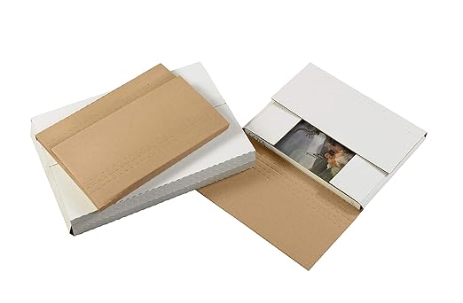 Tape Logic TLM1BK Easy-Fold Mailers, 11 1/8" x 8 5/8" x 2" White (Pack of 50)