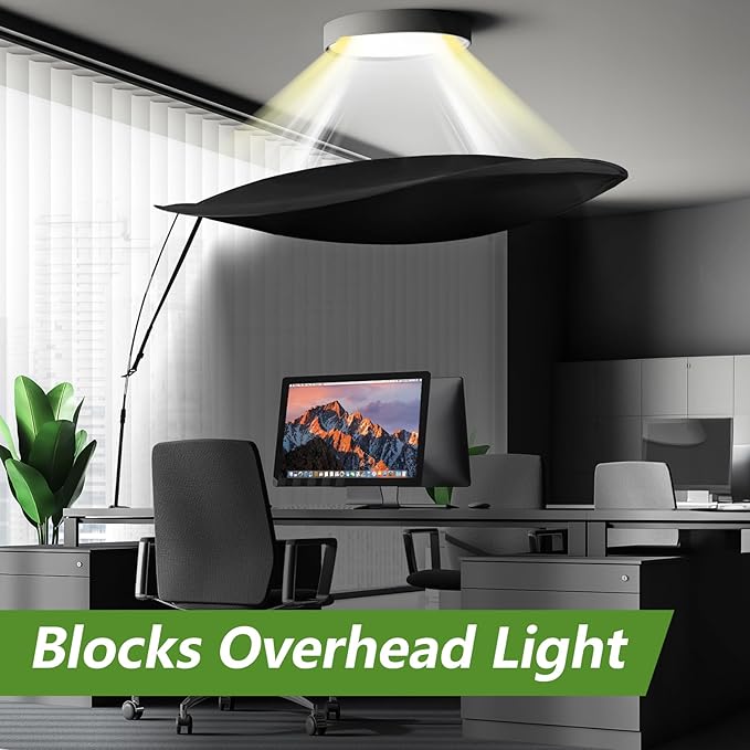 55 Inch Office Cubicle and Desk Shade – Blocks Light and Air Conditioning Airflow, Creates a Private and Comfortable Workspace