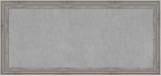 Amanti Art Grey Framed Magnetic Board 25x53 Oversize Vision Board for use with Magnets, 100% Metal Sheet to Display Items as Office Decor or for Home Organization in mudroom, Kitchen or Kids Room