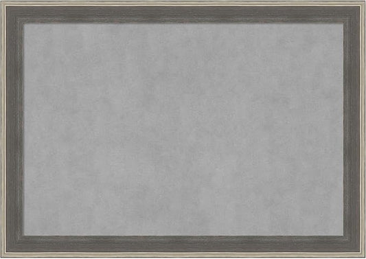 Amanti Art Grey Framed Magnetic Board 29x41 Large Vision Board for use with Magnets, 100% Metal Sheet to Display Items as Office Decor or for Home Organization in mudroom, Kitchen or Kids Room