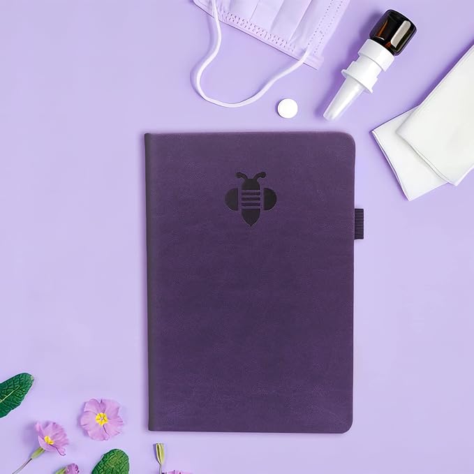 KUMEER Check Register – Elegant Check Registers for Personal Checkbook with Check & Transaction Registers, Hardcover Checkbook Log 5.2x7.6" (Purple)