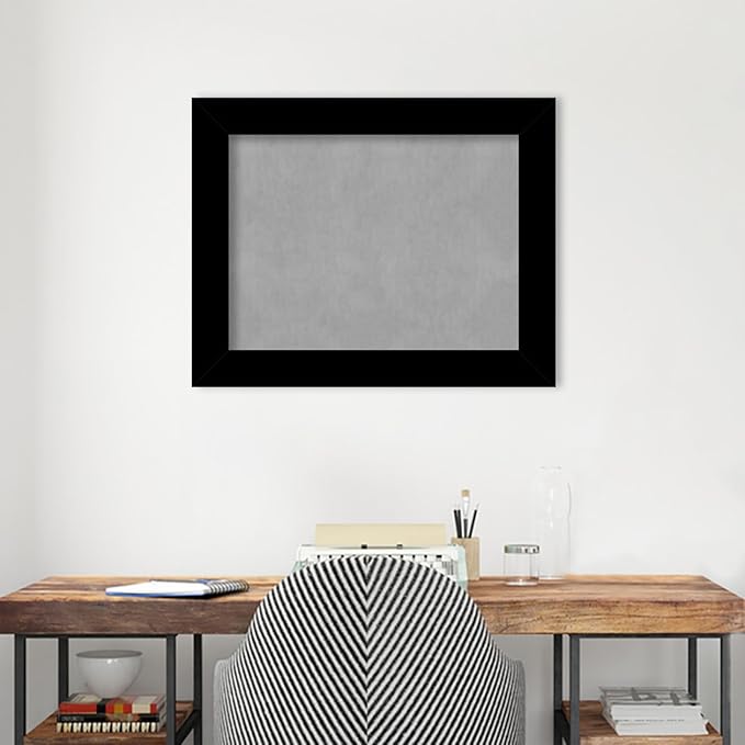 Amanti Art Black Framed Magnetic Board 23x29 Medium Vision Board for use with Magnets, 100% Metal Sheet to Display Items as Office Decor or for Home Organization in mudroom, Kitchen or Kids Room