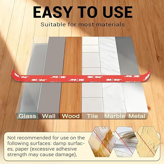 Ohayooz Extra Strong Double Sided Tape Heavy Duty 10FT, Very Sticky Adhesive Double Sided Mounting Tape, Works Great Indoors and Outside, Walls, Automotive, Home Office Deco