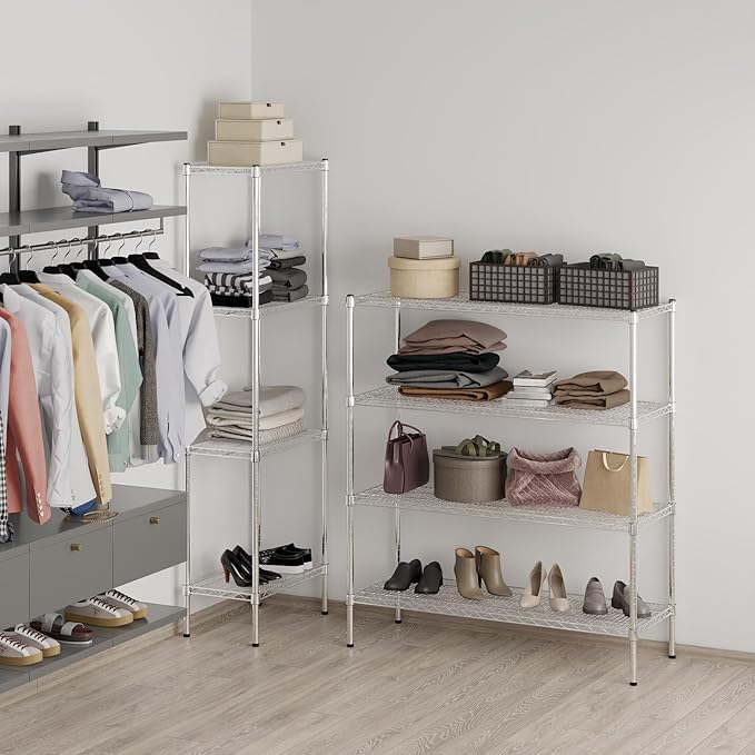 Regal Altair 18" Deep x 48" Wide x 54" Height Wire Shelving Kit | 4-Tier | NSF Commercial Storage Rack Unit