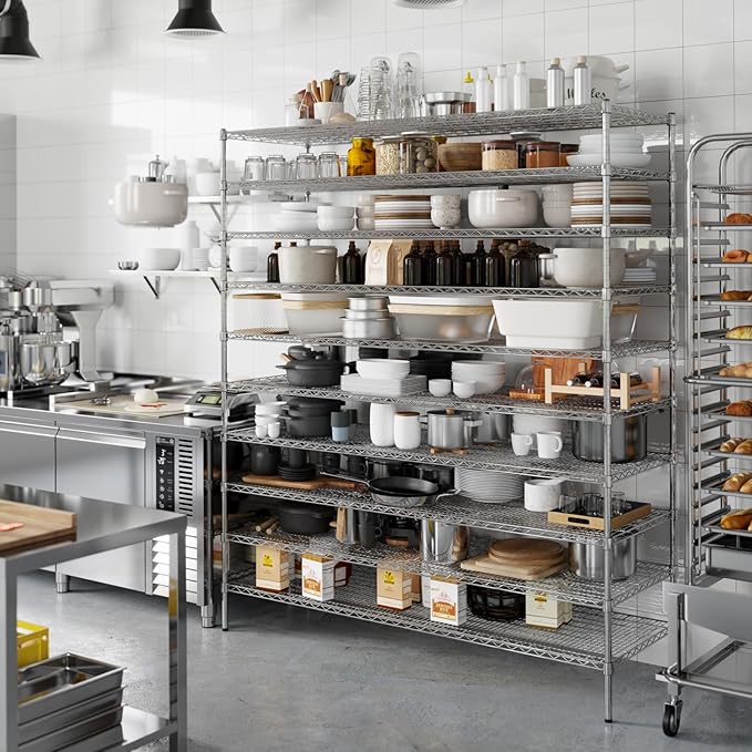 Regal Altair 24" Deep x 72" Wide x 86" Height Wire Shelving Kit | 10-Tier | NSF Commercial Storage Rack Unit