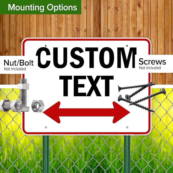 Custom Arrow,Custom Directional Sign, Two Way Arrow,36x48 Inches, Rust Free DiBound, Fade Resistant, Made in USA by My Sign Center