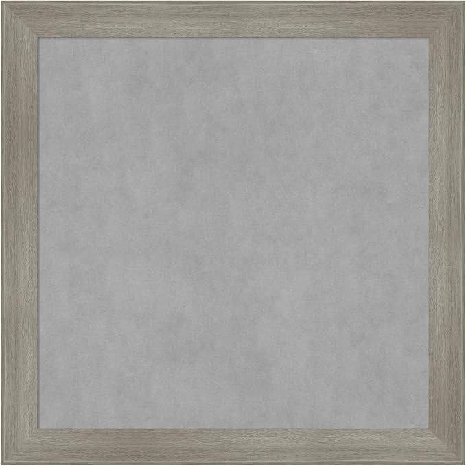 Amanti Art Grey Framed Magnetic Board 28x28 Medium Vision Board for use with Magnets, 100% Metal Sheet to Display Items as Office Decor or for Home Organization in mudroom, Kitchen or Kids Room