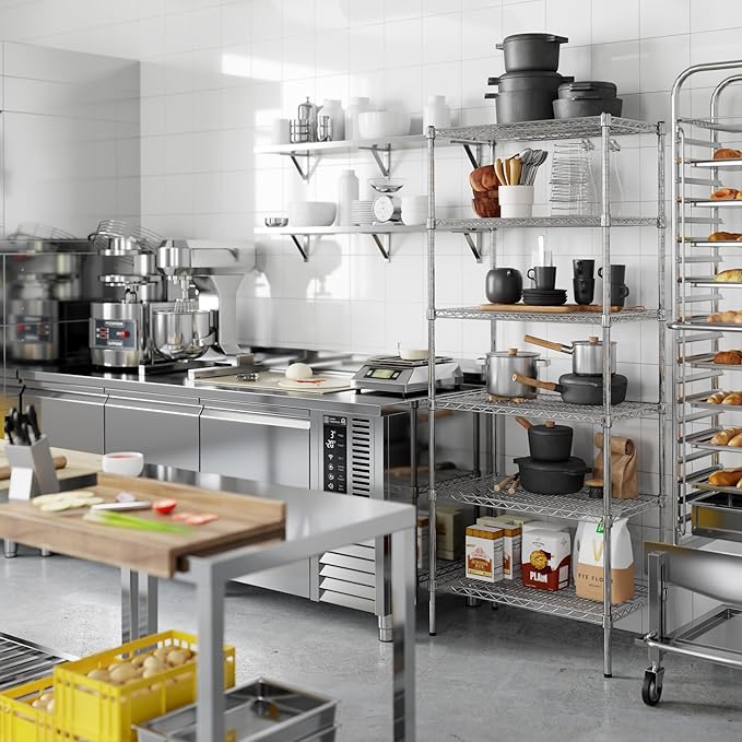 Regal Altair 18" Deep x 30" Wide x 74" Height Wire Shelving Kit | 6-Tier | NSF Commercial Storage Rack Unit