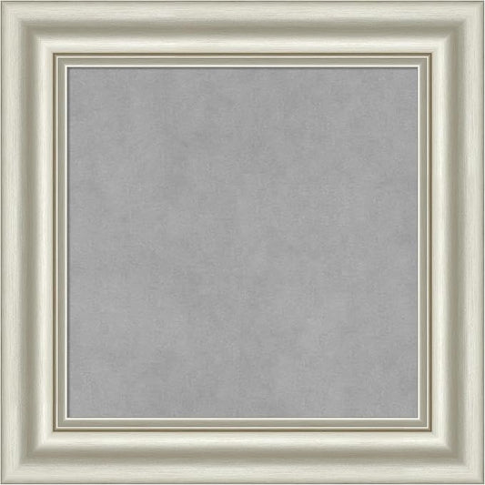 Amanti Art Silver Framed Magnetic Board 22x22 Small Vision Board for use with Magnets, 100% Metal Sheet to Display Items as Office Decor or for Home Organization in mudroom, Kitchen or Kids Room