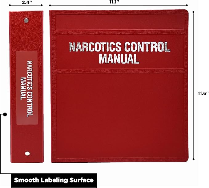 Carstens 2-Inch Heavy Duty Round Ring Binder for Narcotics Control Documents – Side Opening, Brick Red, Durable Plastic Covers, No-Gap Rings, No Pockets, Holds 300 Sheets, Made in USA (1770-3R)