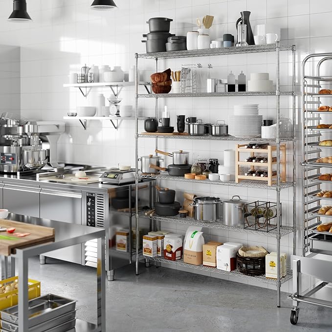 Regal Altair 14" Deep x 60" Wide x 86" Height Wire Shelving Kit | 6-Tier | NSF Commercial Storage Rack Unit