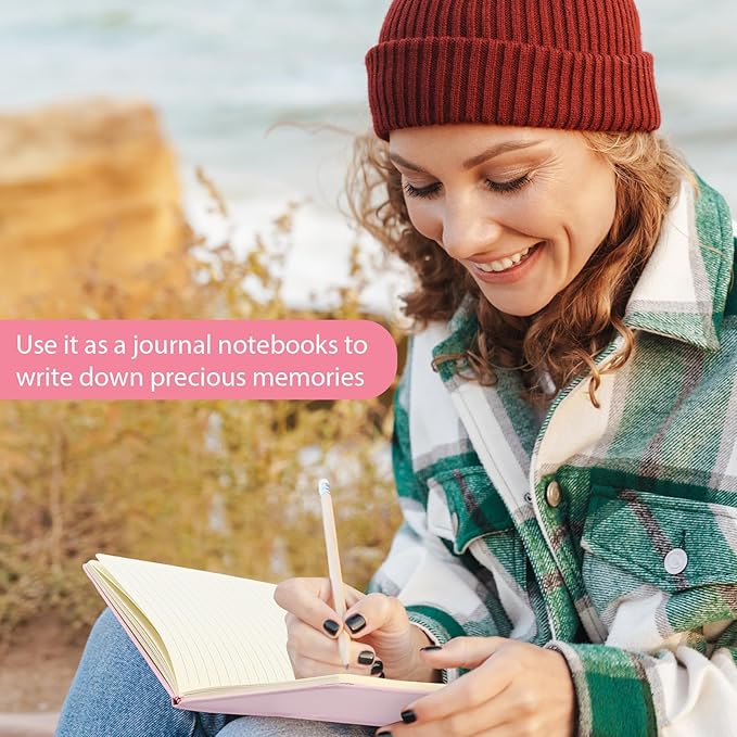 Honoson 20 Pack Lined Journal Notebooks A5 Hardcover Executive Notebook 5.5" x 8.3" PU Leather Wide Ruled Journals Bulk with Elastic Band for Home Business Office School Supplies(4 Pastel Colors)