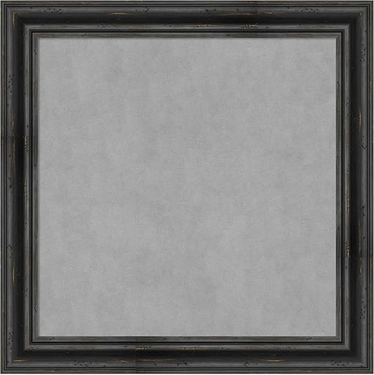 Amanti Art Black Framed Magnetic Board 29x29 Medium Vision Board for use with Magnets, 100% Metal Sheet to Display Items as Office Decor or for Home Organization in mudroom, Kitchen or Kids Room