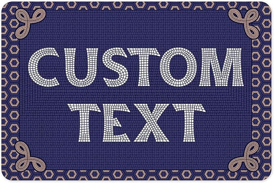 Custom Sign, Custom Street Sign, 11 Font Colors, 13 Font Styles, 4 Hole Options, 22 Sizes, 12x18 Inches, Rust Free DiBound, Fade Resistant, Made in USA by My Sign Center (Fauxsaic 1)