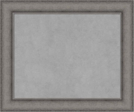Amanti Art Grey Framed Magnetic Board 20x24 Small Vision Board for use with Magnets, 100% Metal Sheet to Display Items as Office Decor or for Home Organization in mudroom, Kitchen or Kids Room