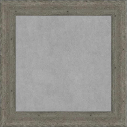 Amanti Art Grey Framed Magnetic Board 31x31 Medium Vision Board for use with Magnets, 100% Metal Sheet to Display Items as Office Decor or for Home Organization in mudroom, Kitchen or Kids Room