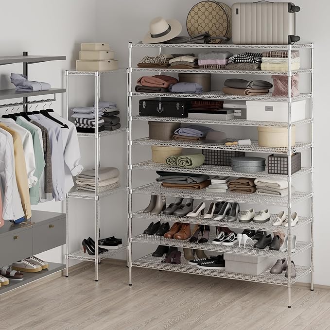 Regal Altair 24" Deep x 60" Wide x 86" Height Wire Shelving Kit | 10-Tier | NSF Commercial Storage Rack Unit