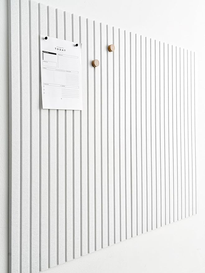 VIVELDA Large Bulletin Board 48x36- Office Wall Organizer, Replace Your Old Cork Boards for Walls for Office Decor -12-Pack Felt Wall Panels to Use in Home Office Decor, Classroom Decor (Milky White)