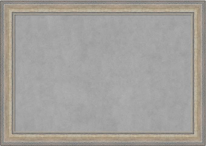 Amanti Art Silver Framed Magnetic Board 29x41 Large Vision Board for use with Magnets, 100% Metal Sheet to Display Items as Office Decor or for Home Organization in mudroom, Kitchen or Kids Room