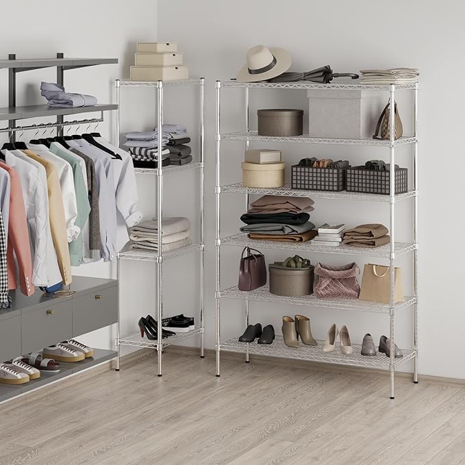 Regal Altair 18" Deep x 48" Wide x 74" Height Wire Shelving Kit | 6-Tier | NSF Commercial Storage Rack Unit