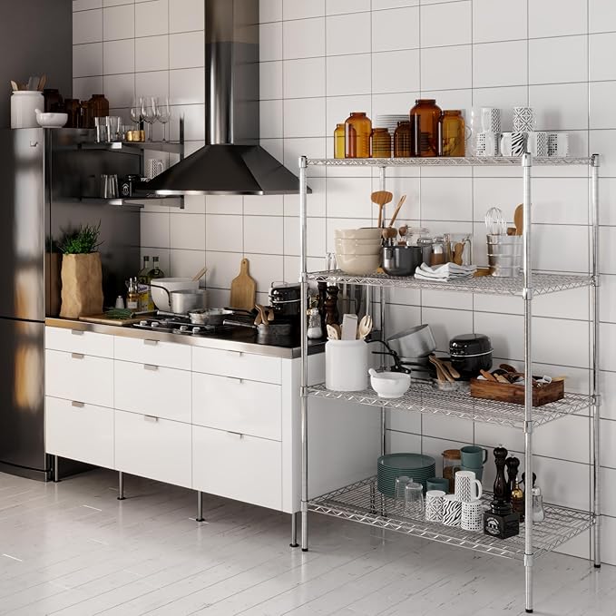 Regal Altair 24" Deep x 42" Wide x 64" Height Wire Shelving Kit | 4-Tier | NSF Commercial Storage Rack Unit