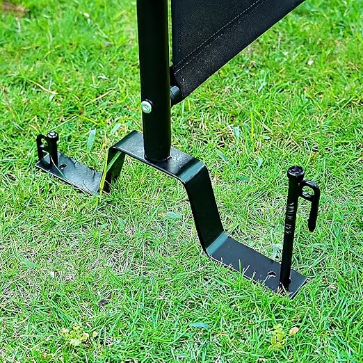 Proman Products - Galaxy 4 Panel Section Privacy Folding Screen Divider, Water Repellent Fabric Room Divider with Black Powder Coated Metal Frame for Indoors or Outdoors (Black)