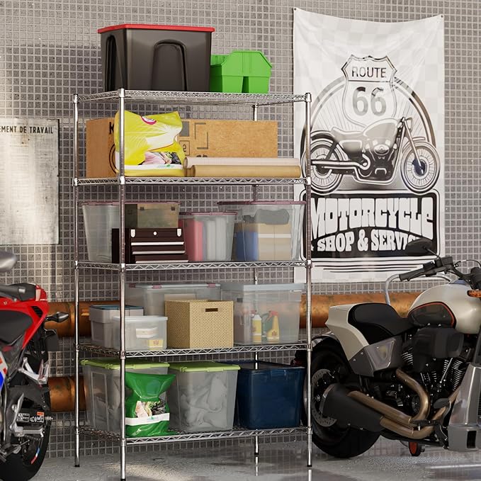 Regal Altair 24" Deep x 42" Wide x 74" Height Wire Shelving Kit | 5-Tier | NSF Commercial Storage Rack Unit