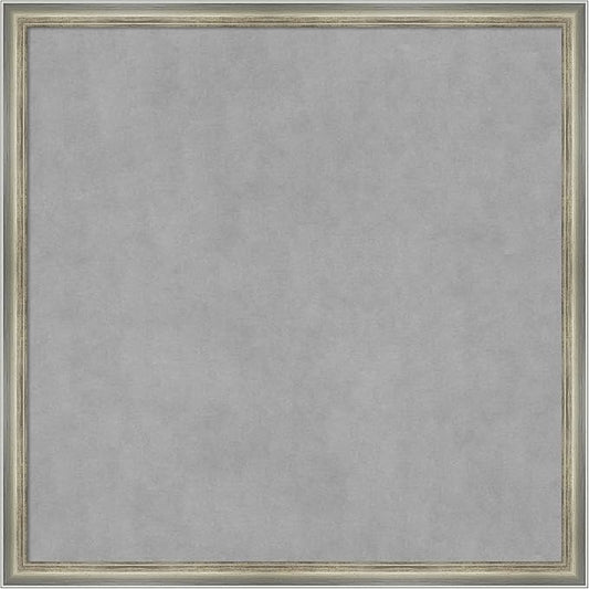 Amanti Art Silver Framed Magnetic Board 26x26 Medium Vision Board for use with Magnets, 100% Metal Sheet to Display Items as Office Decor or for Home Organization in mudroom, Kitchen or Kids Room