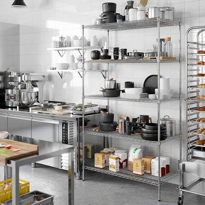Regal Altair 24" Deep x 48" Wide x 86" Height Wire Shelving Kit | 5-Tier | NSF Commercial Storage Rack Unit