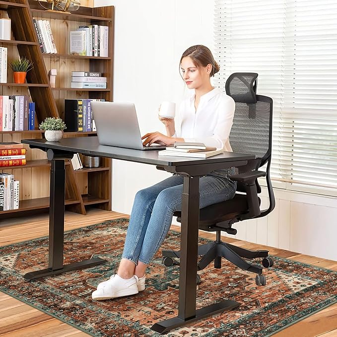 Anidaroel 48"x60" Chair Mat for Hardwood Floor/Tile Floor, Desk Chair Mat for Hard Floors, Under Desk Rug Protector for Rolling Chair, Computer Gaming Chair Mats, Low Pile Carpet Floor Mat
