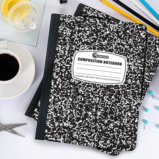 Rosmonde 2000 Pack (Pallet) Composition Notebooks Bulk, College Ruled, Full Pallet of Notebooks, 200 Pages (100 Sheets), 9-3/4 x 7-1/2, Bulk Notebooks for School, College & Office, 4-7 Days Transit