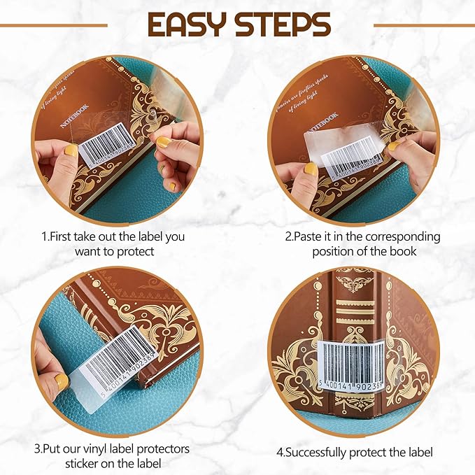Zonon 5000 Pcs Clear Labels Label Protector Clear Stickers Wafer Seals Waterproof Labels for Protecting Barcodes, Numbers and Stickers (3.15 x 1.18 Inch,Rectangle)